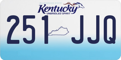 KY license plate 251JJQ