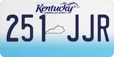 KY license plate 251JJR