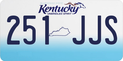 KY license plate 251JJS