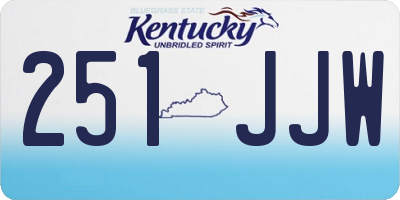 KY license plate 251JJW