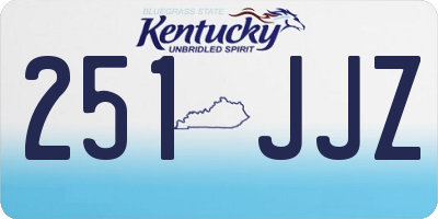 KY license plate 251JJZ