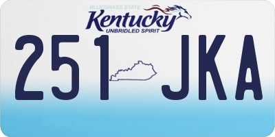 KY license plate 251JKA