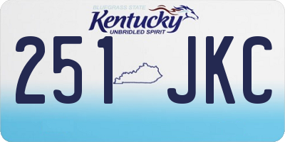 KY license plate 251JKC