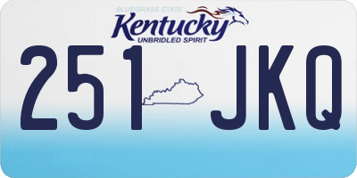 KY license plate 251JKQ