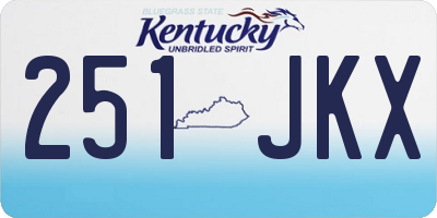 KY license plate 251JKX