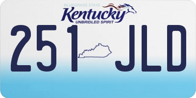 KY license plate 251JLD