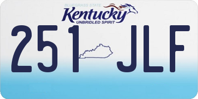 KY license plate 251JLF