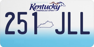 KY license plate 251JLL