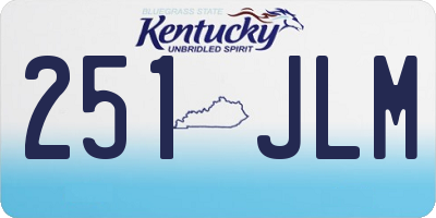 KY license plate 251JLM