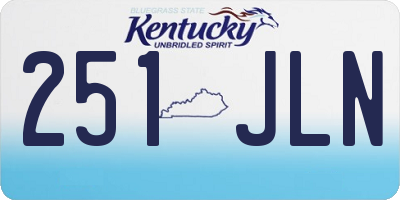 KY license plate 251JLN
