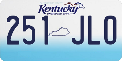KY license plate 251JLO