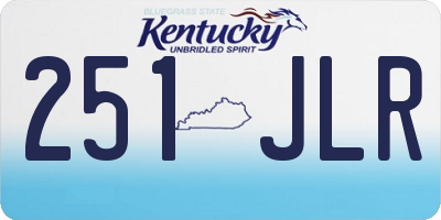 KY license plate 251JLR