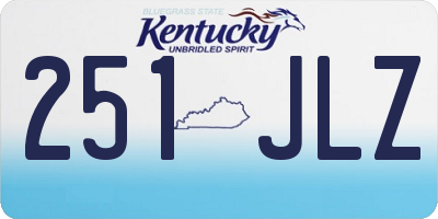 KY license plate 251JLZ