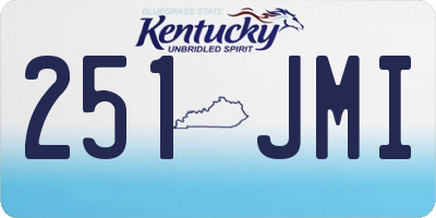 KY license plate 251JMI