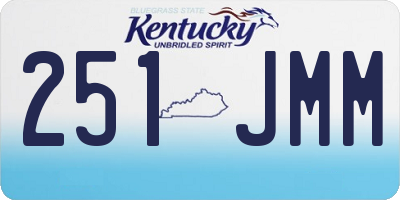 KY license plate 251JMM