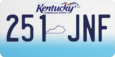 KY license plate 251JNF