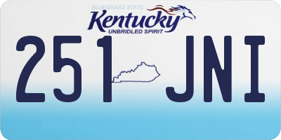 KY license plate 251JNI