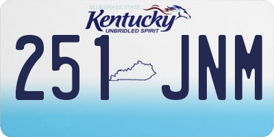 KY license plate 251JNM