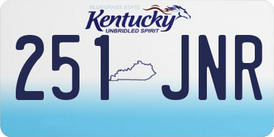KY license plate 251JNR