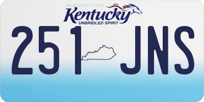KY license plate 251JNS