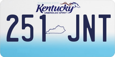 KY license plate 251JNT
