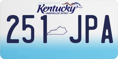 KY license plate 251JPA
