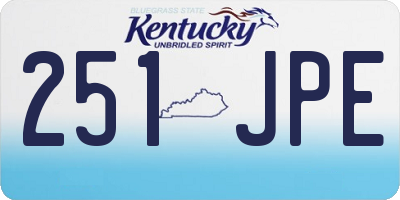 KY license plate 251JPE