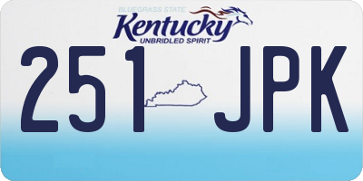 KY license plate 251JPK