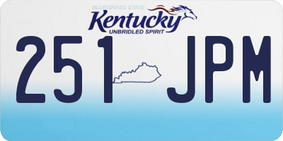 KY license plate 251JPM