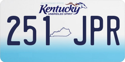 KY license plate 251JPR