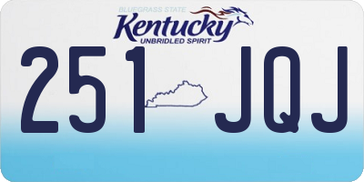 KY license plate 251JQJ