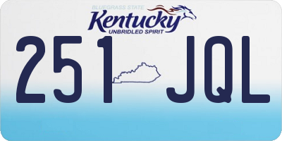 KY license plate 251JQL