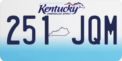 KY license plate 251JQM