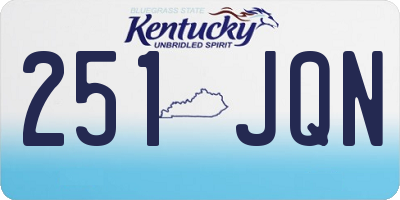 KY license plate 251JQN
