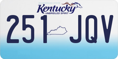 KY license plate 251JQV
