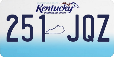 KY license plate 251JQZ