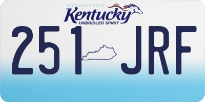 KY license plate 251JRF