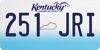 KY license plate 251JRI