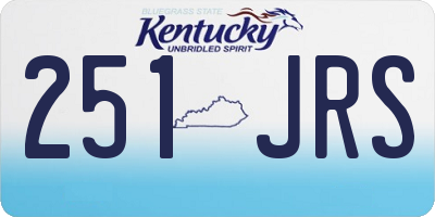 KY license plate 251JRS