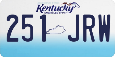 KY license plate 251JRW