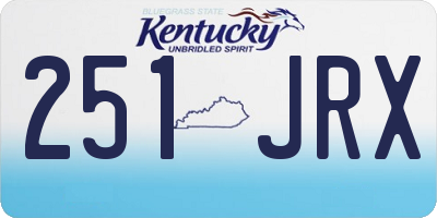 KY license plate 251JRX