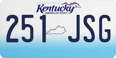KY license plate 251JSG