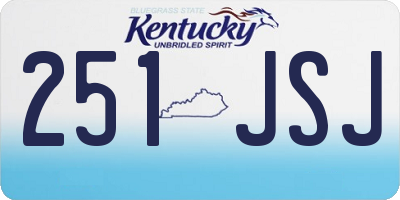 KY license plate 251JSJ