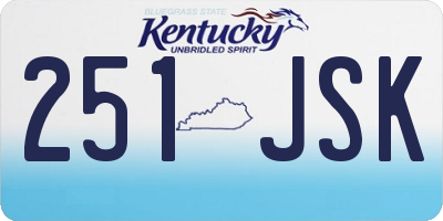 KY license plate 251JSK