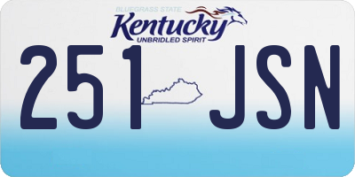 KY license plate 251JSN