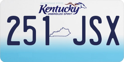 KY license plate 251JSX