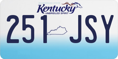 KY license plate 251JSY