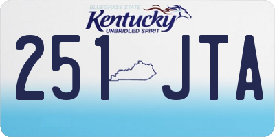 KY license plate 251JTA