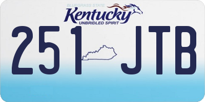KY license plate 251JTB