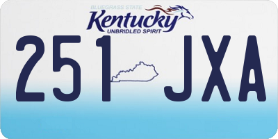 KY license plate 251JXA